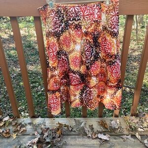 East 5th cotton orange and gold skirt